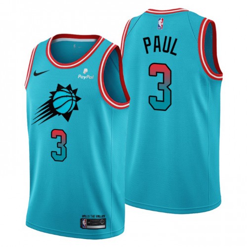 Phoenix Suns #3 Chris Paul Mens 2022-23 City Edition Jersey - Cherry Blossom Blue Mens