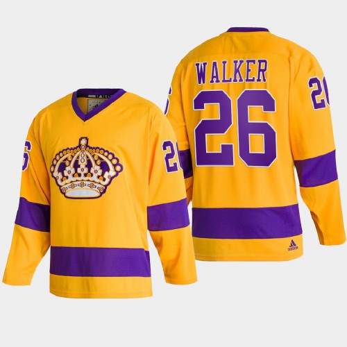 Adidas Los Angeles Kings #26 Sean Walker Team Classics Gold Men's 2022 Throwback Jersey Men's