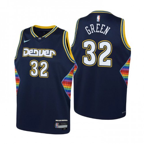 Denver Denver Nuggets #32 Jeff Green Youth Navy 2021/22 Swingman Jersey - City Edition Youth