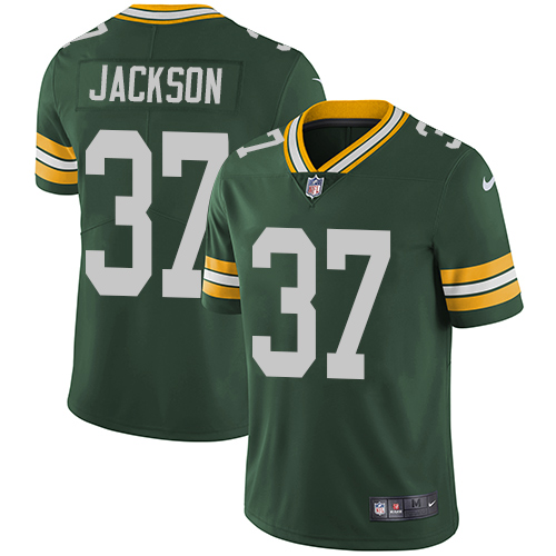 Green Bay Packers #37 Josh Jackson Green Team Color Men's Stitched Vapor Untouchable Limited Jersey Men's