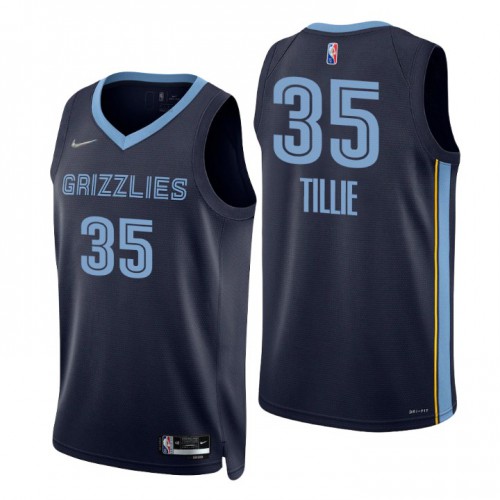 Memphis Grizzlies #35 Killian Tillie Navy Mens 2021-22 75th Anniversary Diamond Swingman Jersey - Icon Edition Mens