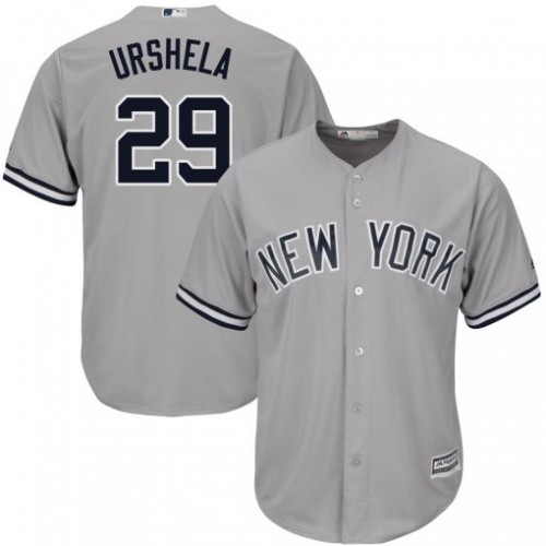 New York Yankees #29 Gio Urshela Grey New Cool Base Stitched Jersey Men's