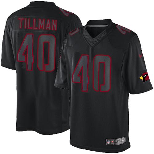 Cardinals #40 Pat Tillman Black Men's Stitched Impact Limited Jersey