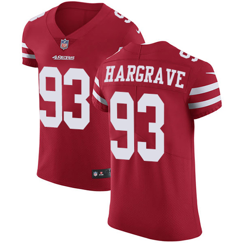 49ers #93 Javon Hargrave Red Team Color Men's Stitched Vapor Untouchable Elite Jersey