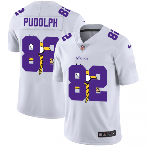 Minnesota Minnesota Vikings #82 Kyle Rudolph White Men's Team Logo Dual Overlap Limited Jersey Men's