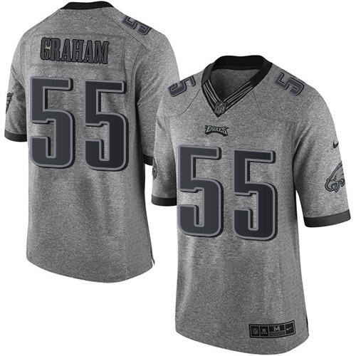 Eagles #55 Brandon Graham Gray Men's Stitched Limited Gridiron Gray Jersey
