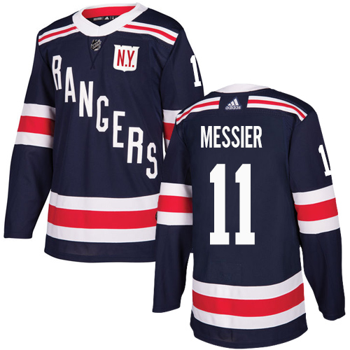 Adidas New York Rangers #11 Mark Messier Navy Blue Authentic 2018 Winter Classic Stitched Jersey Men's