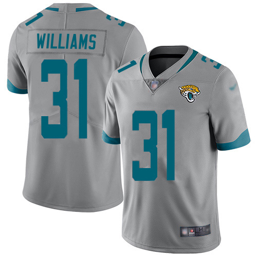 Jaguars #31 Darious Williams Silver Men's Stitched Limited Inverted Legend Jersey