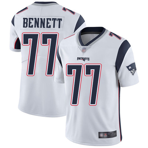 New England Patriots #77 Michael Bennett White Men's Stitched Vapor Untouchable Limited Jersey Men's