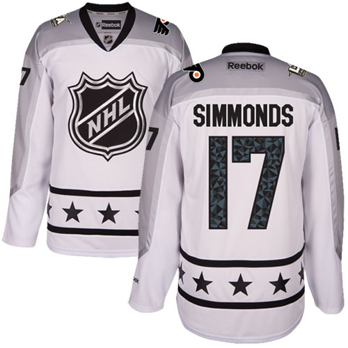 Philadelphia Flyers #17 Wayne Simmonds White 2017 All-Star Metropolitan Division Women's Stitched Jersey Womens