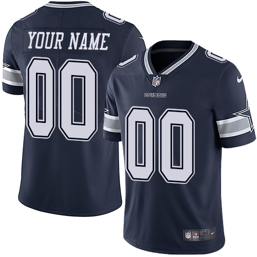 Dallas Cowboys Customized Navy Blue Team Color Stitched Vapor Untouchable Limited Youth Jersey
