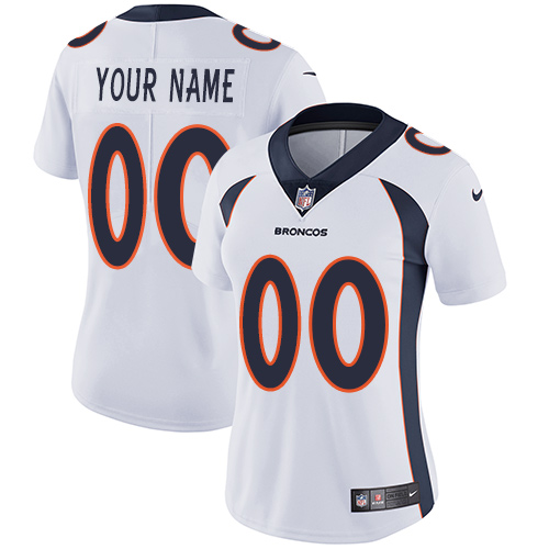 Denver Broncos Customized White Stitched Vapor Untouchable Limited Women's Jersey