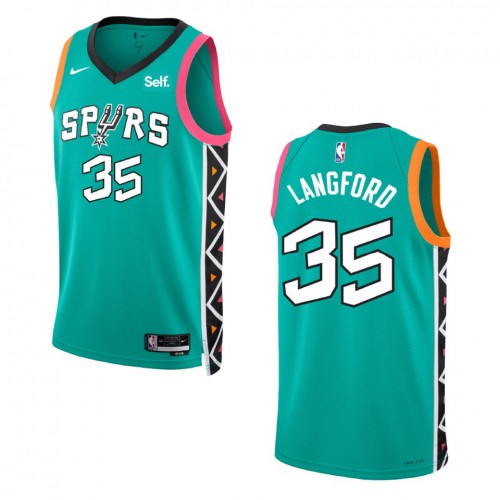 San Antonio San Antonio Spurs #35 Romeo Langford Unisex Green 2022-23 Swingman Jersey - City Edition Mens