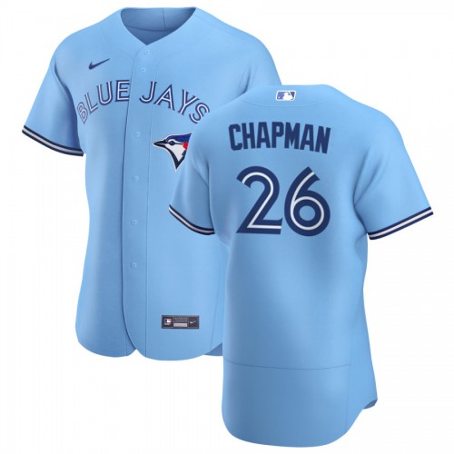 Toronto Toronto Blue Jays #26 Matt Chapman Men's Light Blue Alternate 2020 Authentic Player Jersey Men's