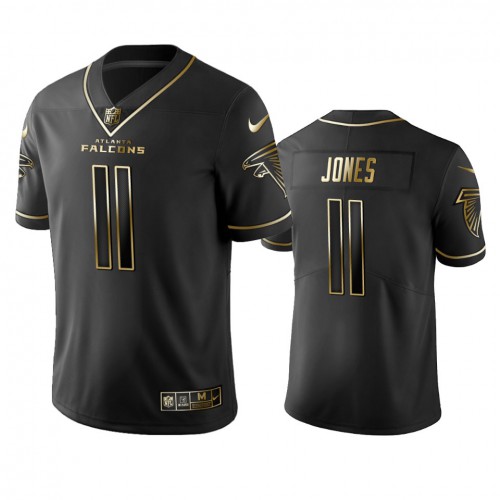 Atlanta Falcons #11 Julio Jones Men's Stitched Vapor Untouchable Limited Black Golden Jersey Men's