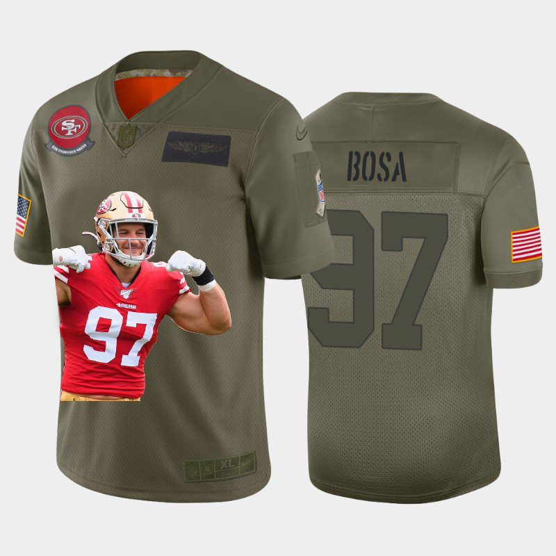 San Francisco 49ers #97 Nick Bosa Team Hero Vapor Limited Jersey Camo