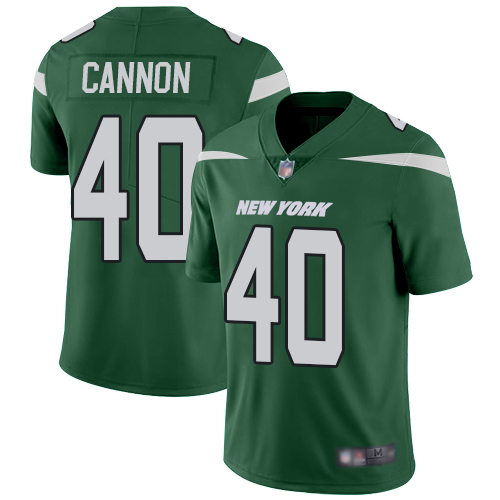 New York Jets #40 Trenton Cannon Green Team Color Men's Stitched Vapor Untouchable Limited Jersey Men's