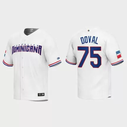 Camilo Doval Dominican Republic Baseball 2023 World Baseball Classic Replica Jersey – White