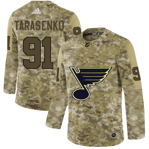 Adidas St. Louis Blues #91 Vladimir Tarasenko Camo Authentic Stitched Jersey Men's