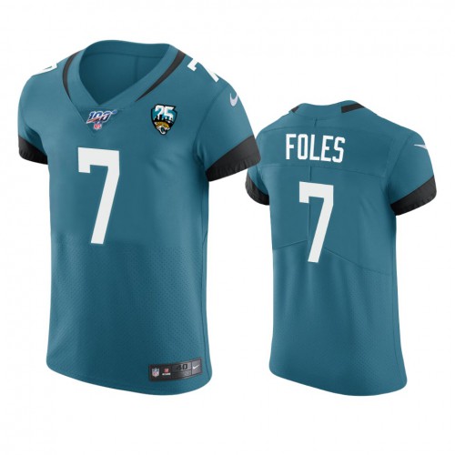 Jacksonville Jacksonville Jaguars #7 Nick Foles Teal 25th Season Vapor Elite Stitched Jersey Men's