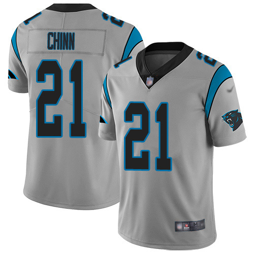 Panthers #21 Jeremy Chinn Silver Youth Stitched Limited Inverted Legend Jersey