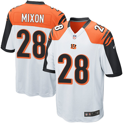 Bengals #28 Joe Mixon White Youth Stitched Elite Jersey