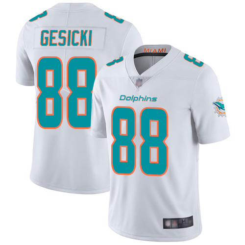 Dolphins #88 Mike Gesicki White Youth Stitched Vapor Untouchable Limited Jersey