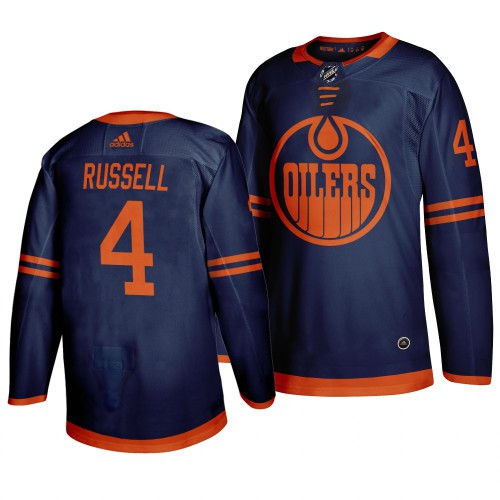 Edmonton Edmonton Oilers #4 Kris Russell Blue 2019-20 Third Alternate Jersey Men's