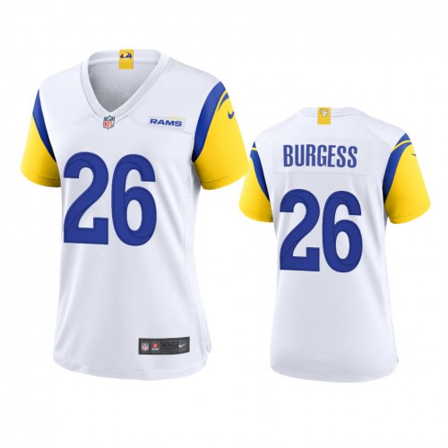 Los Angeles Los Angeles Rams #26 Terrell Burgess Women's Alternate Game Jersey - White Womens
