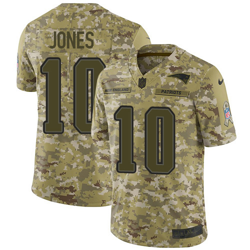 Patriots #10 Mac Jones Camo Men's Stitched Limited 2018 Salute To Service Jersey