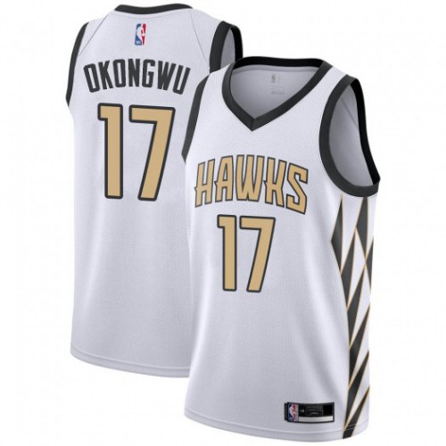 Atlanta Hawks #17 Onyeka Okongwu White Womens Swingman City Edition 2018/19 Jersey Womens