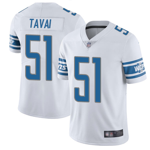 Detroit Lions #51 Jahlani Tavai White Youth Stitched Vapor Untouchable Limited Jersey Youth