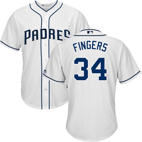 San Diego Padres #34 Rollie Fingers White Cool Base Stitched Youth Jersey Youth