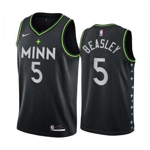 Minnesota Timberwolves #5 Malik Beasley Black Womens Swingman 2020-21 City Edition Jersey Womens