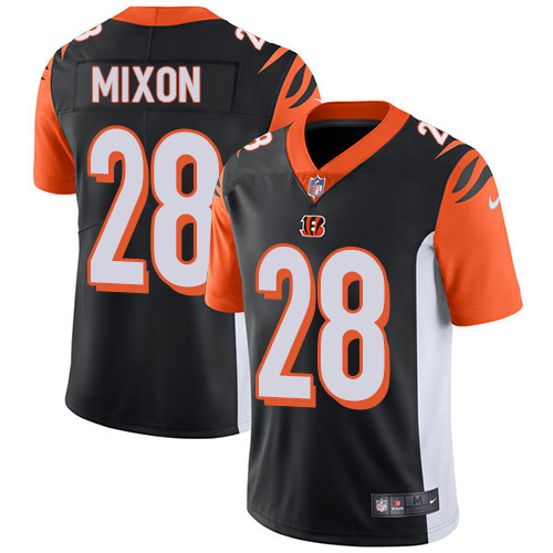 Bengals #28 Joe Mixon Black Team Color Men's Stitched Vapor Untouchable Limited Jersey