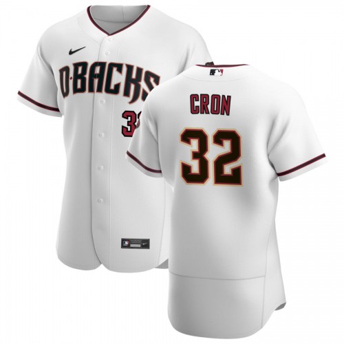 Arizona Arizona Diamondbacks #32 Kevin Cron Men's White Crimson Authentic Home Team Jersey Men's