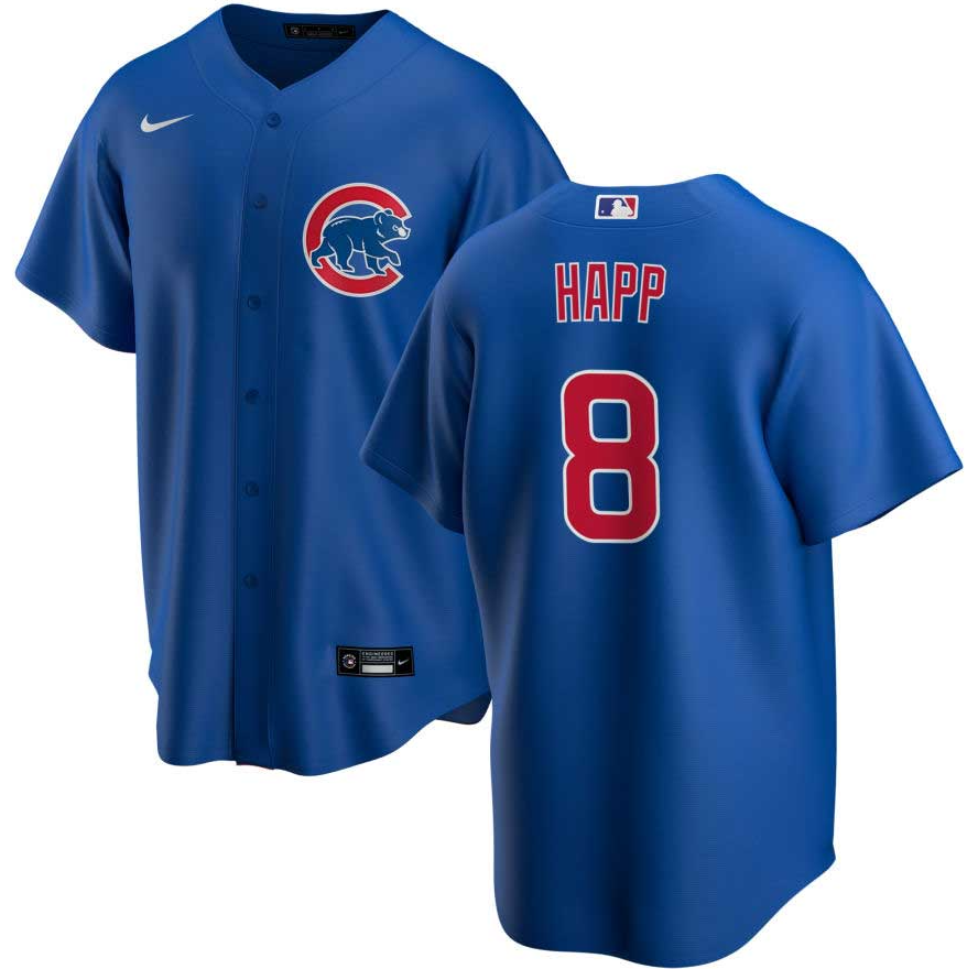 Men's Youth Women's Chicago Cubs#8 Ian Happ Royal Alternate Cool Base Jersey