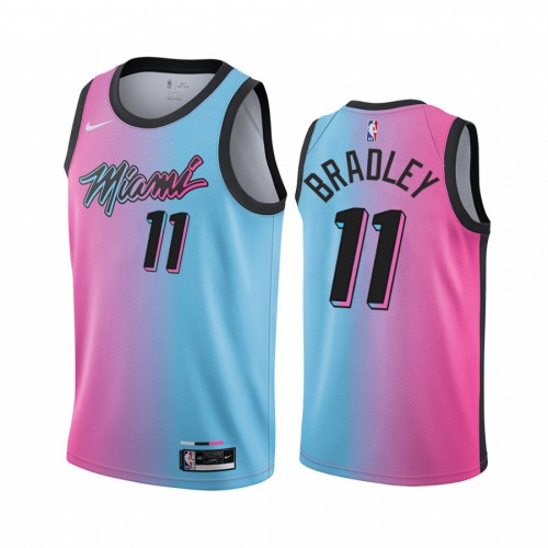 Miami Heat #11 Avery Bradley Blue Pink Swingman 2020-21 City Edition Jersey Mens