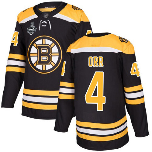 Adidas Boston Bruins #4 Bobby Orr Black Home Authentic Stanley Cup Final Bound Stitched Jersey Men's