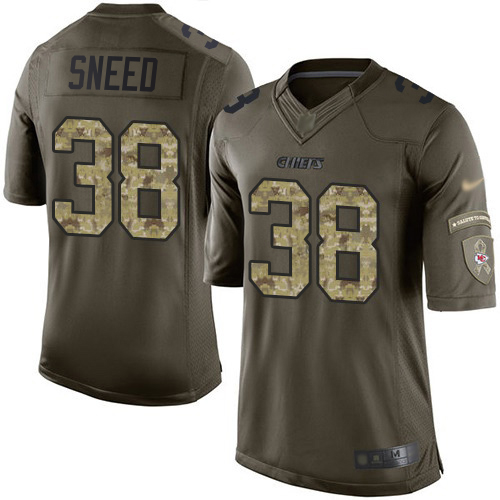 Chiefs #38 L'Jarius Sneed Green Youth Stitched Limited 2015 Salute To Service Jersey