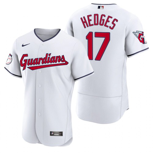 Cleveland Guardians #17 Austin Hedges White Men's 2022 Authentic Home Jersey Men's