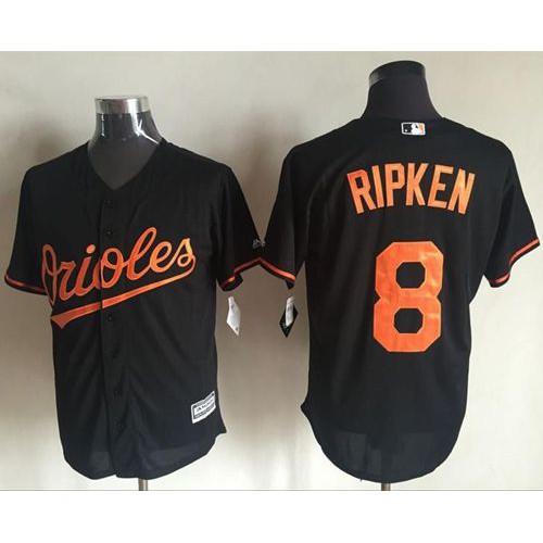 Baltimore Orioles #8 Cal Ripken Black New Cool Base Stitched Jersey Men's