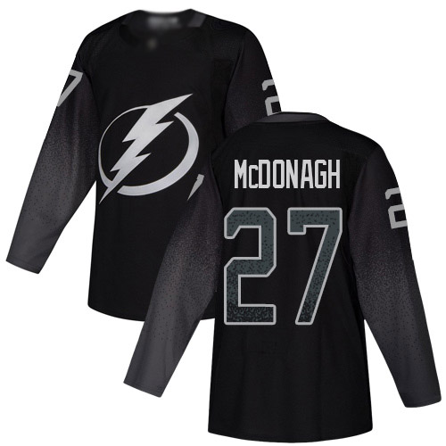 Adidas Tampa Bay Lightning #27 Ryan McDonagh Black Alternate Authentic Stitched Jersey Men's