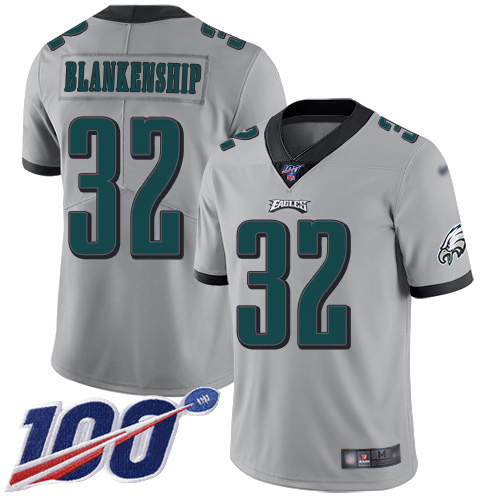 Eagles #32 Reed Blankenship Silver Youth Stitched Limited Inverted Legend 100th Season Jersey