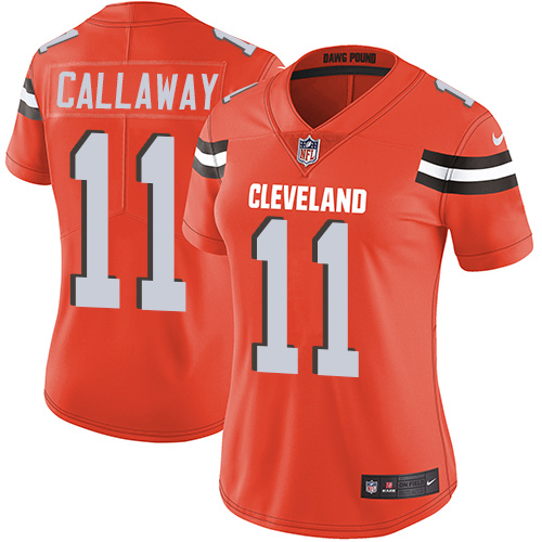 Cleveland Browns #11 Antonio Callaway Orange Alternate Women's Stitched Vapor Untouchable Limited Jersey Womens