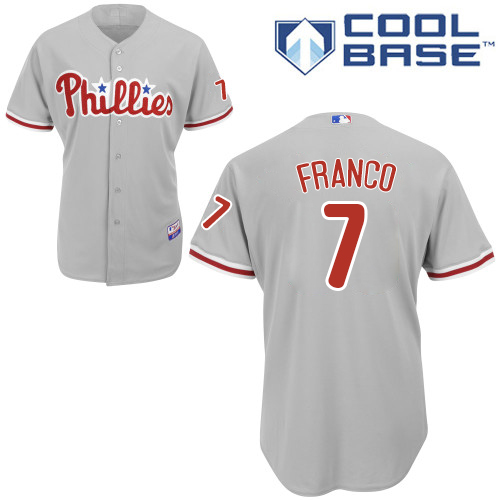 Philadelphia Phillies #7 Maikel Franco Grey Cool Base Stitched Youth Jersey Youth