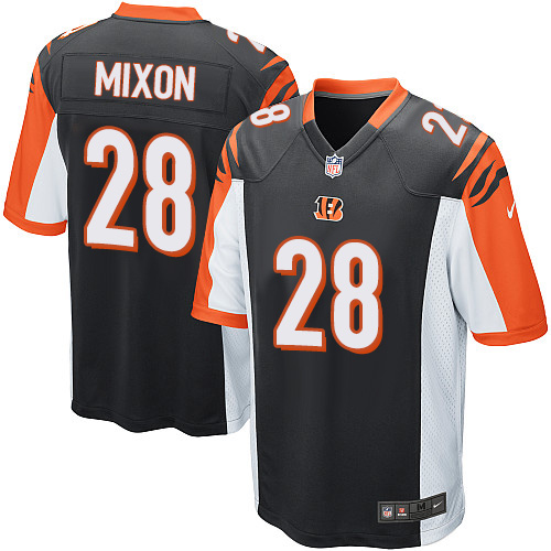 Bengals #28 Joe Mixon Black Team Color Youth Stitched Elite Jersey