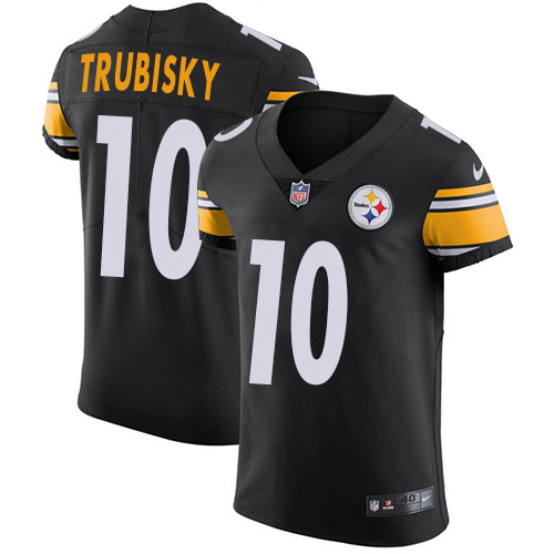 Steelers #10 Mitchell Trubisky Black Team Color Men's Stitched Vapor Untouchable Elite Jersey