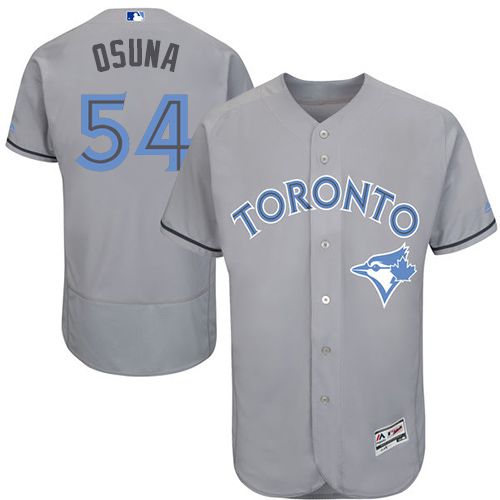 Toronto Blue Jays #54 Roberto Osuna Grey Flexbase Authentic Collection Father's Day Stitched Jersey Men's