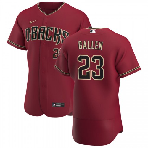 Arizona Arizona Diamondbacks #23 Zac Gallen Men's Crimson Authentic Alternate Team Jersey Men's